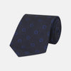 View 1 of product Navy and Blue Emblem Spot Silk Tie