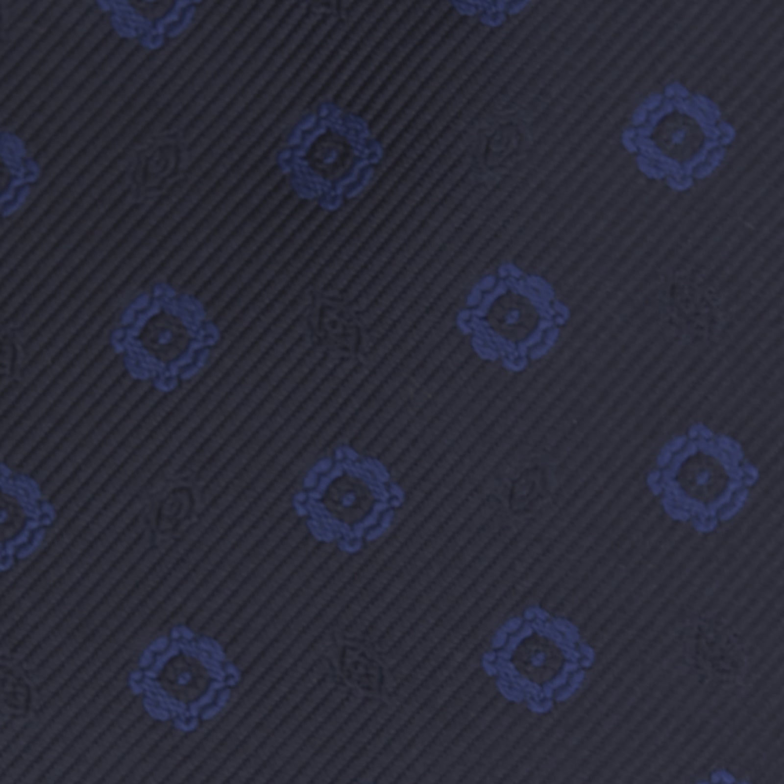 View 3 of product Navy and Blue Emblem Spot Silk Tie