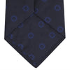 View 4 of product Navy and Blue Emblem Spot Silk Tie