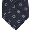 View 4 of product Navy and Light Blue Emblem Spot Silk Tie