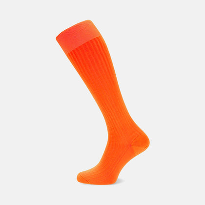 Orange Long Cotton Socks