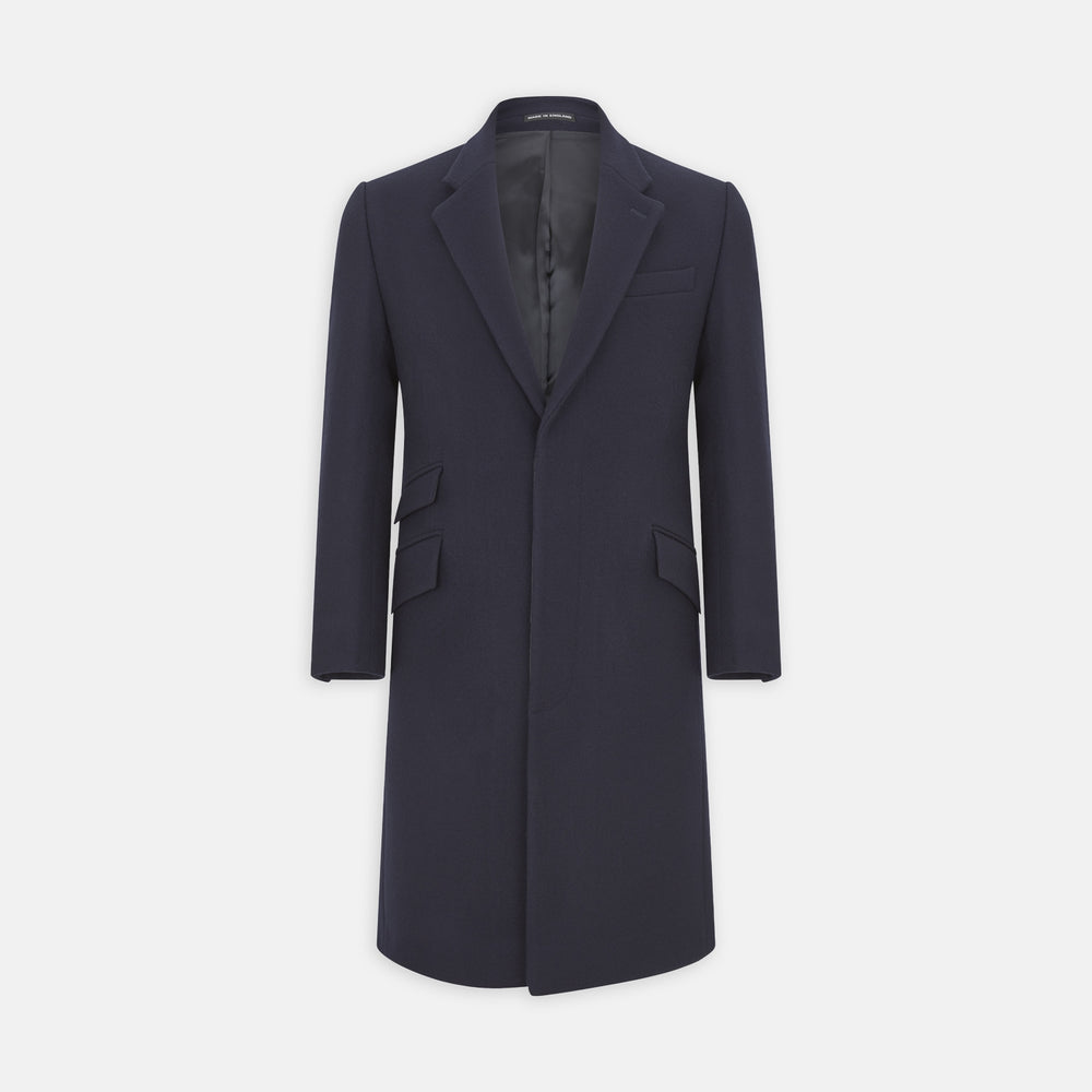 The Joseph Navy Wool Tailored Overcoat | Turnbull & Asser