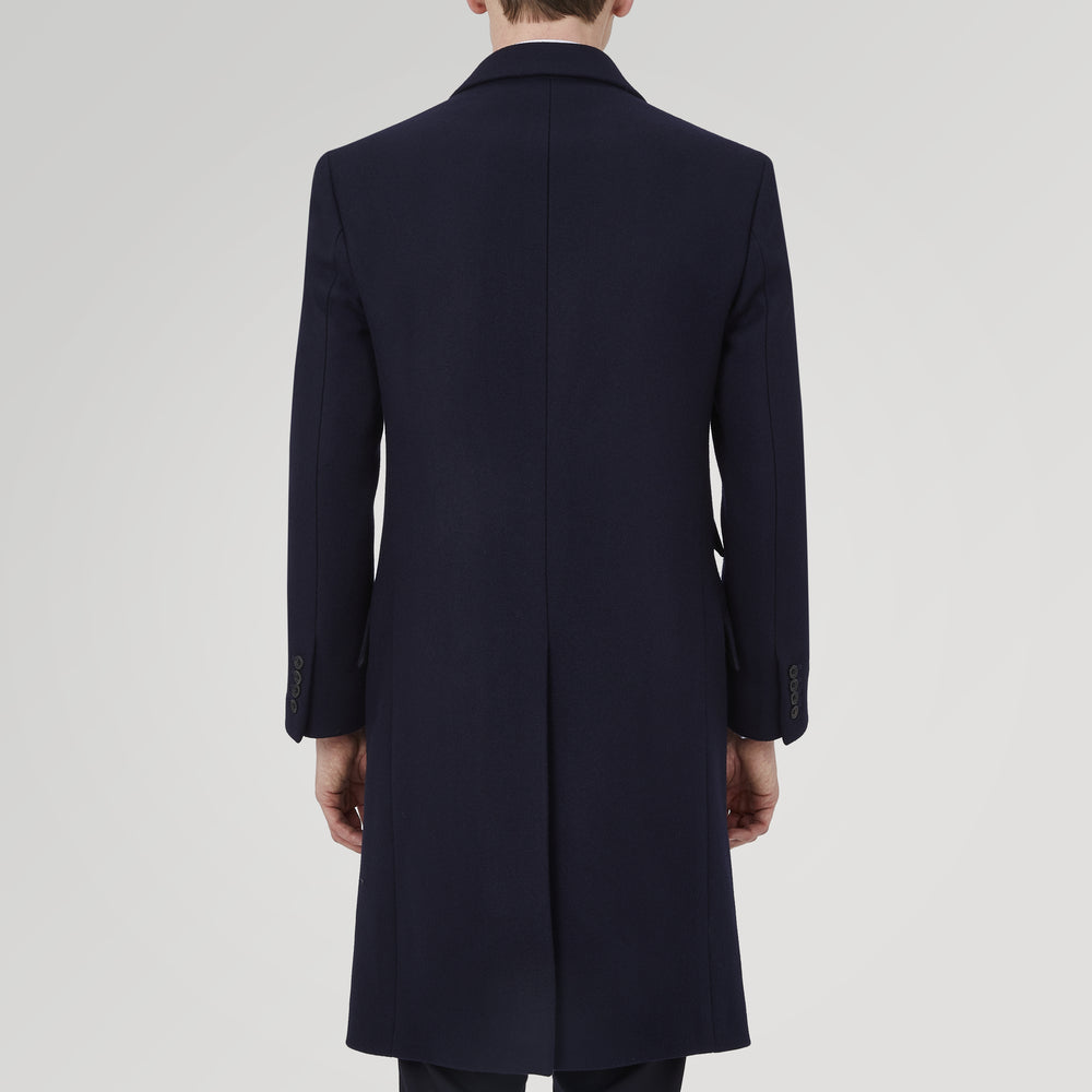 Navy Lambswool Joseph Overcoat