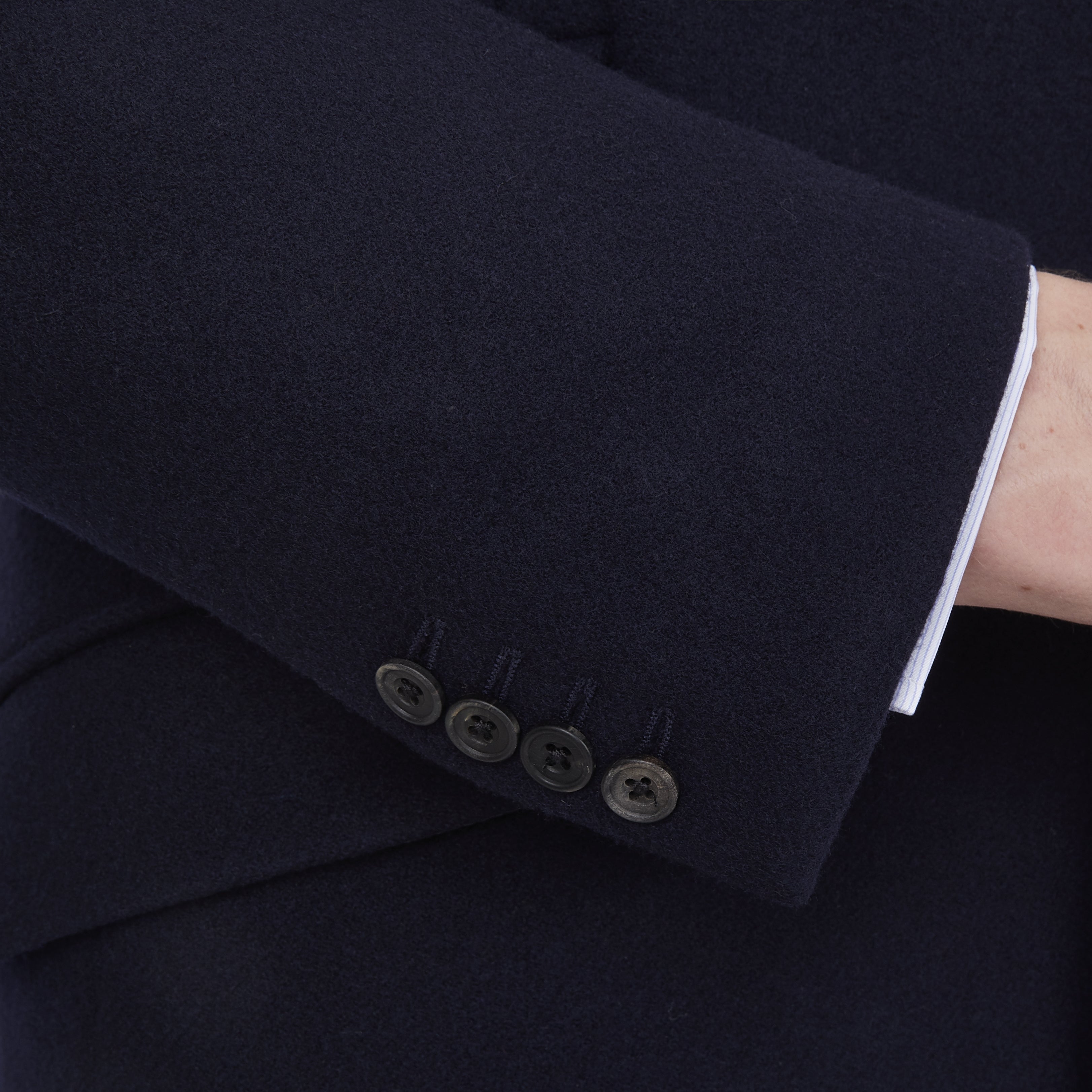 View 4 of product Navy Lambswool Joseph Overcoat