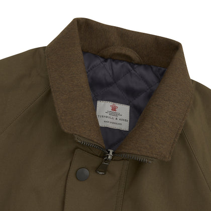 Dark Green Dry Wax Cotton Field Coat Image 1