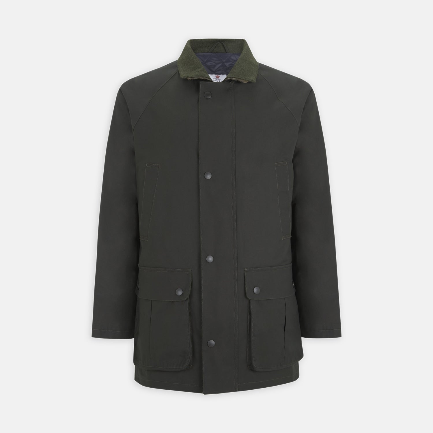 View 1 of product Dark Green Waxed Cotton Field Coat
