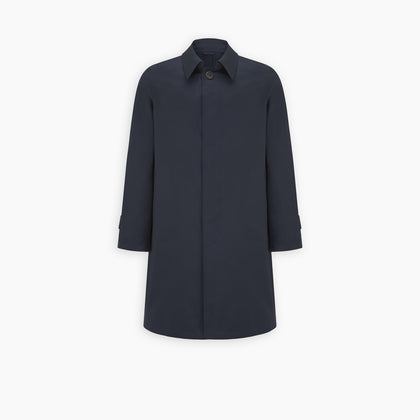 Navy Cotton Car Coat Image 2