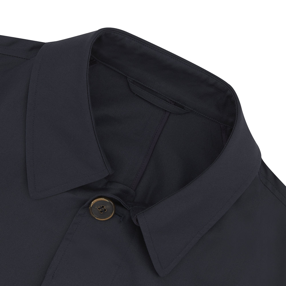 Navy Cotton Car Coat
