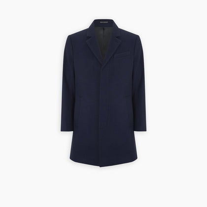 Navy Lambswool Irving Coat Image 5