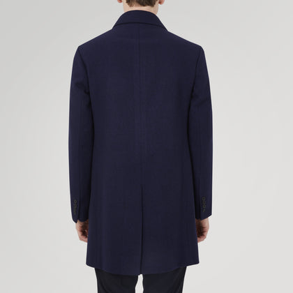 Navy Lambswool Irving Coat Image 2
