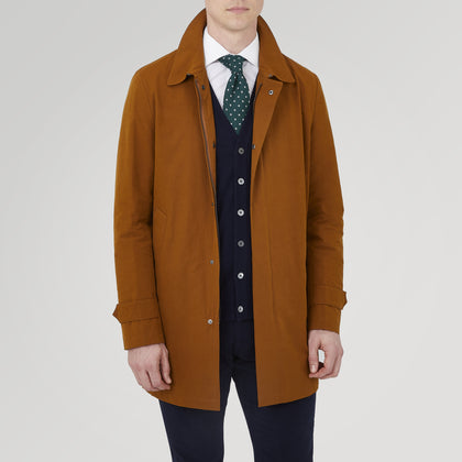 Dark Khaki Cotton Car Coat Image 1