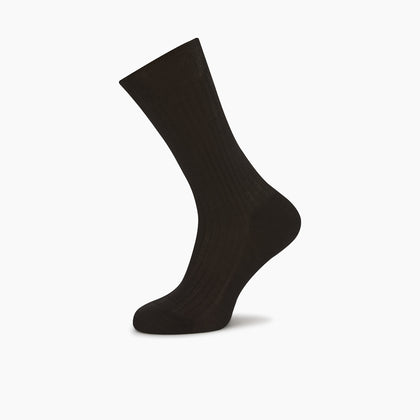 Chocolate Brown Short Cotton Socks Image 2