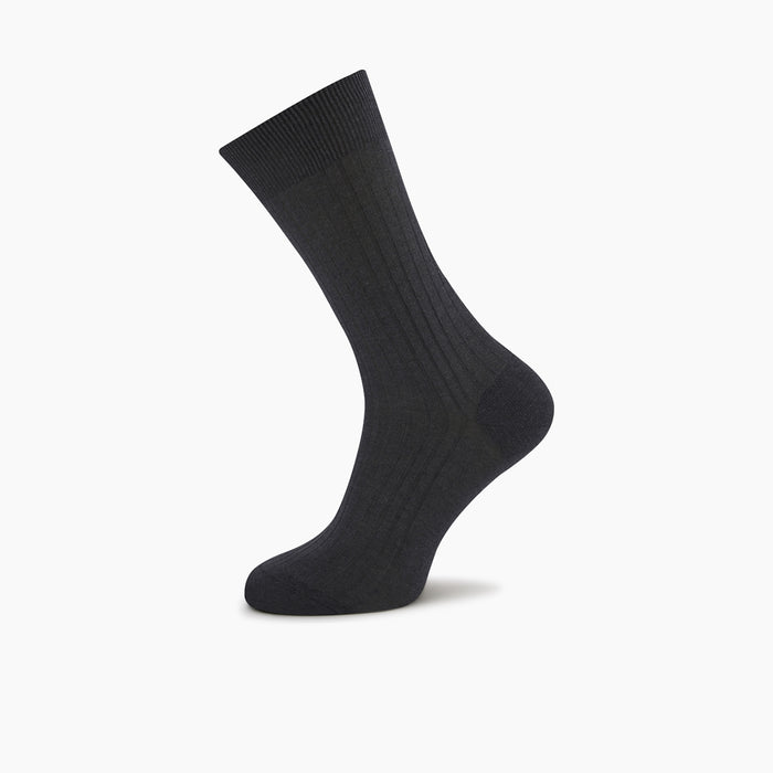 Dark Grey Short Cotton Socks Image 2