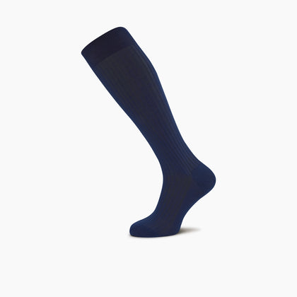 MSOC006-ZBG021 SOCKS 3/4, COTTON, BLUE Image 2