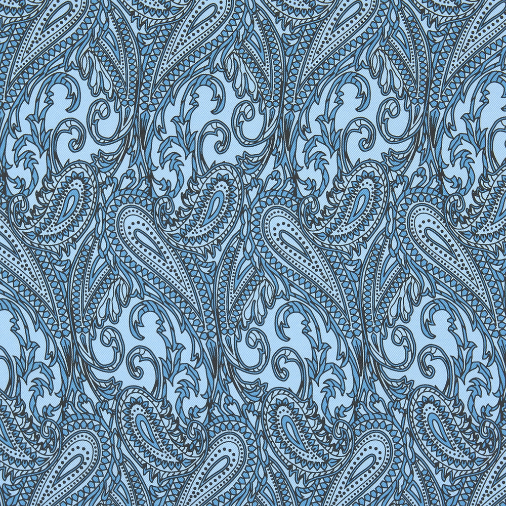 Blue House Paisley Silk Pocket Square