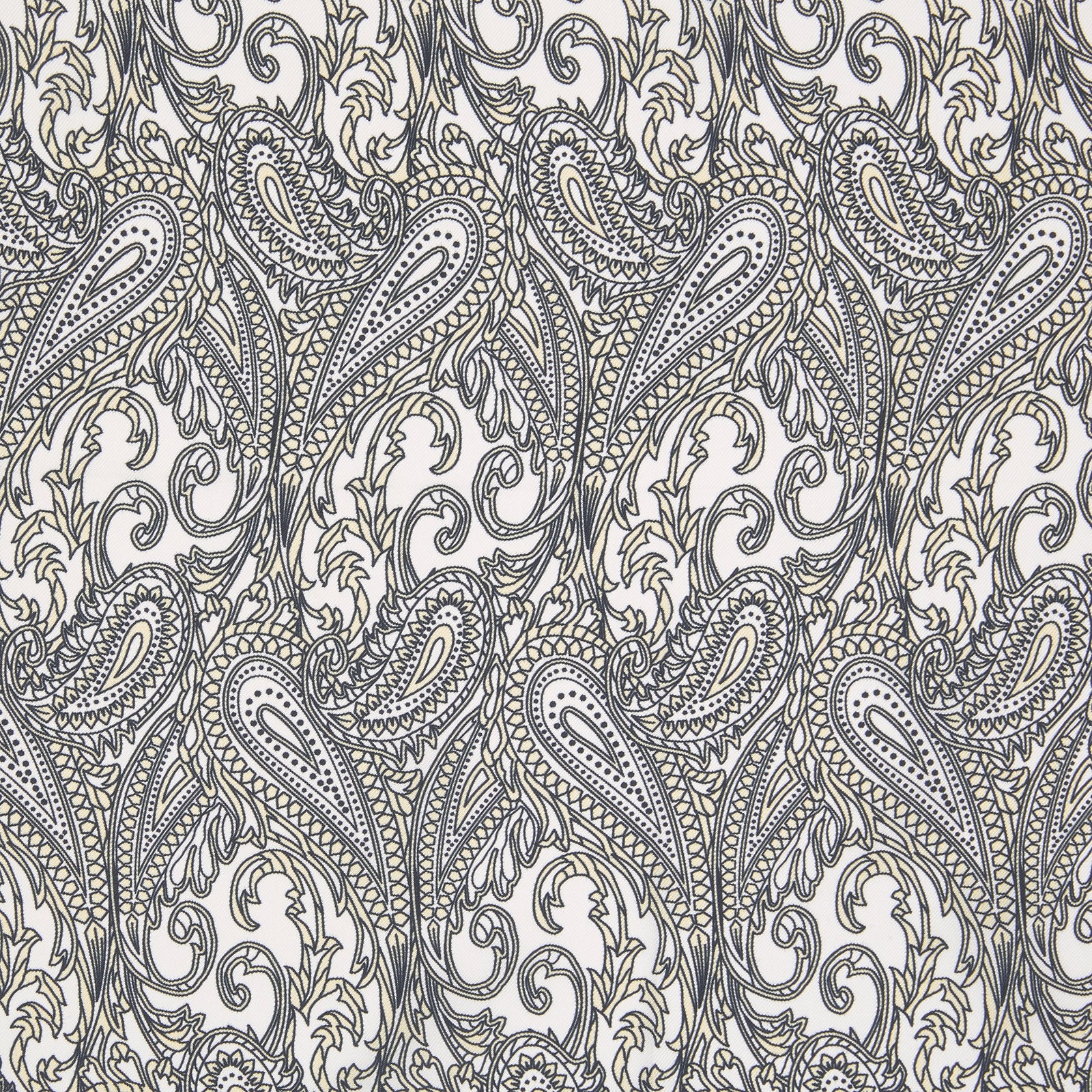 View 3 of product White and Yellow House Paisley Silk Pocket Square