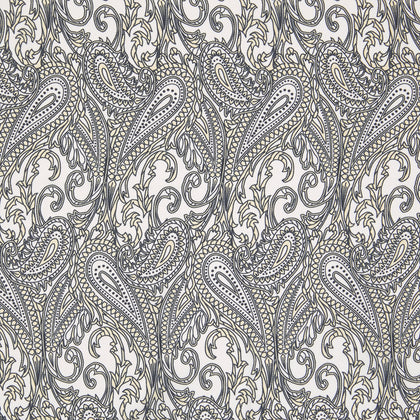 White and Yellow House Paisley Silk Pocket Square Image 2