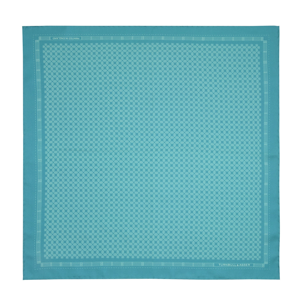 Kingfisher Green Monocle Silk Pocket Square