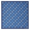 Blue Floral Medallion Silk Pocket Square