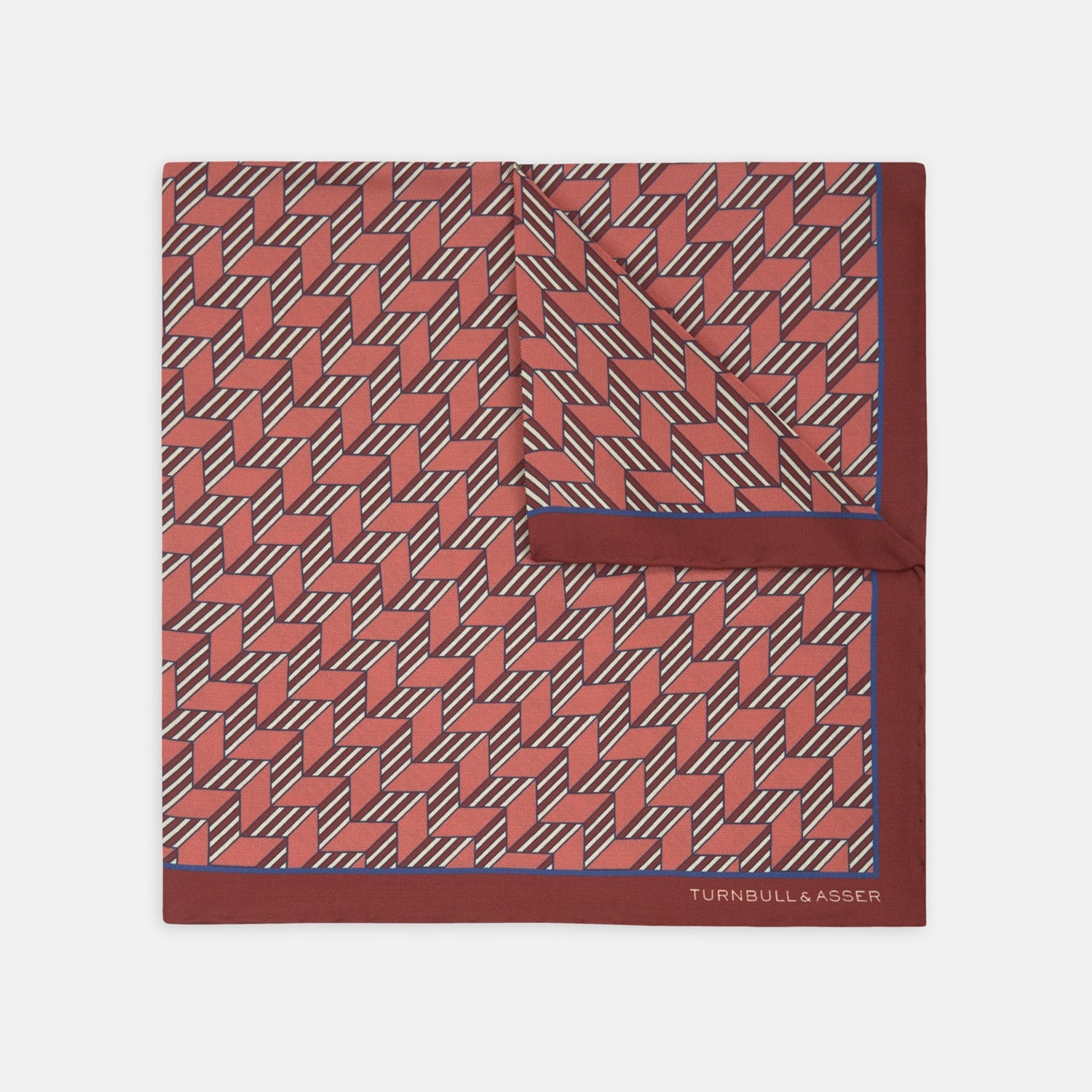 View 1 of product Red and Pink Arrow Silk Pocket Square
