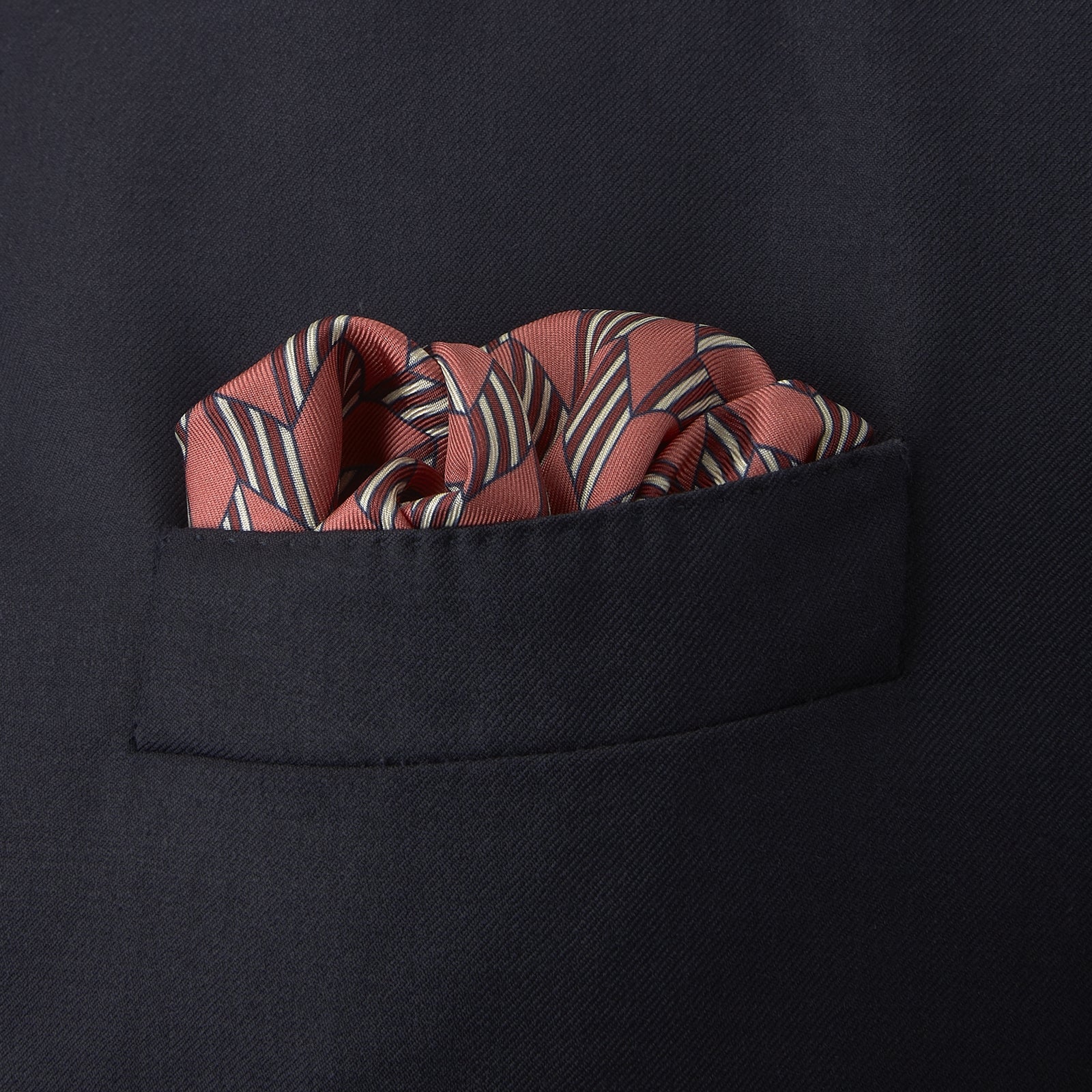 View 4 of product Red and Pink Arrow Silk Pocket Square