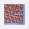 Red and Blue Arrow Silk Pocket Square