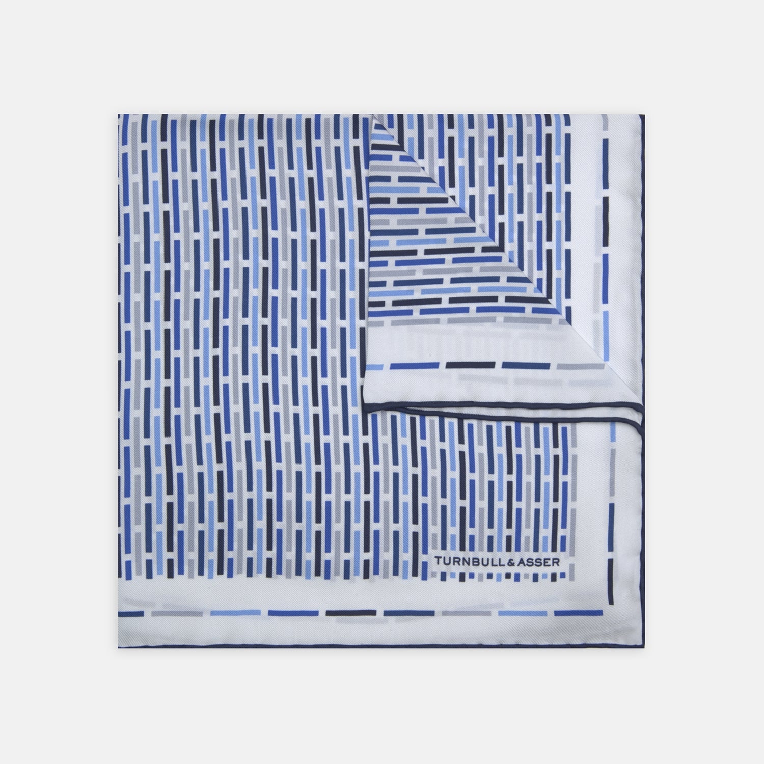 Blue Ladder Silk Pocket Square