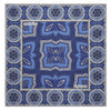 Blue Tiled Medallion Silk Pocket Square