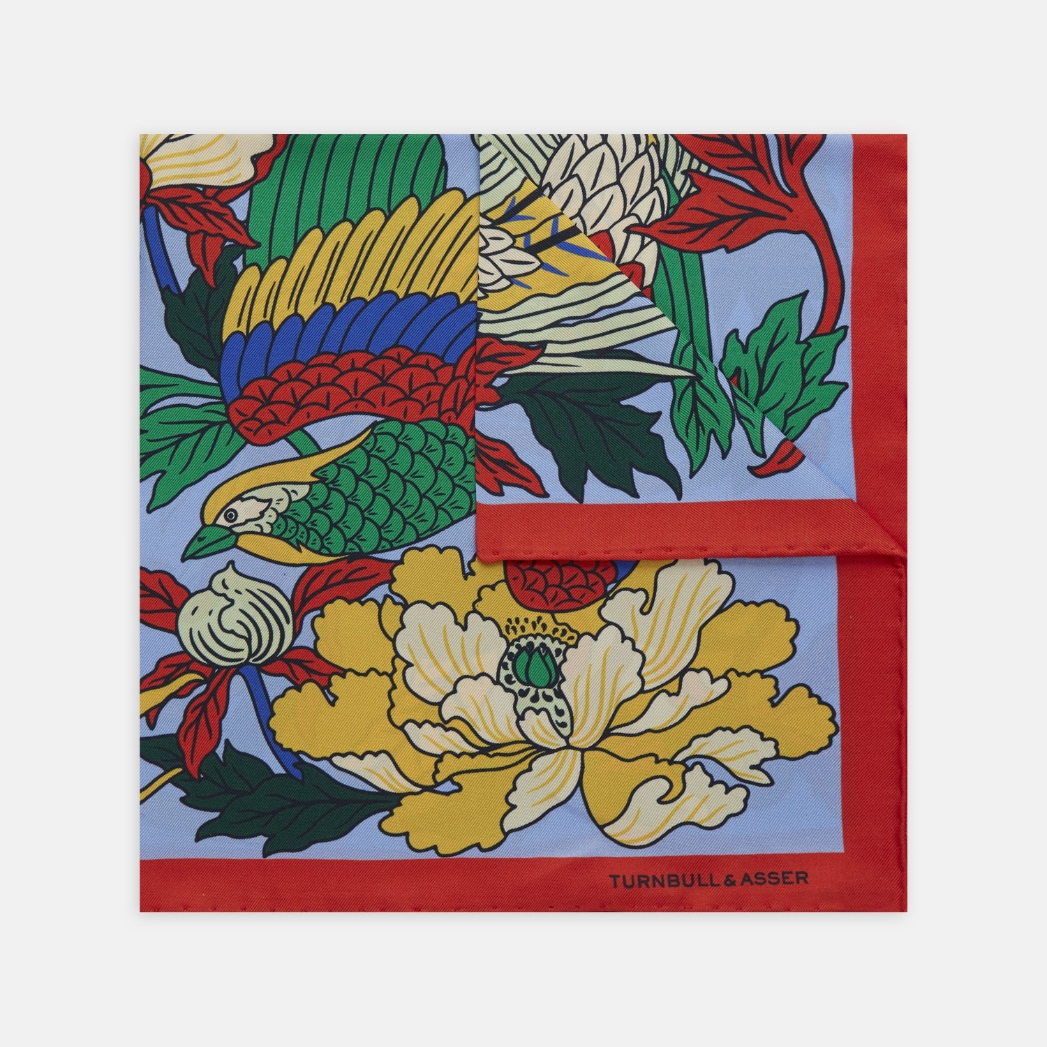 Multicoloured Paradise Silk Pocket Square