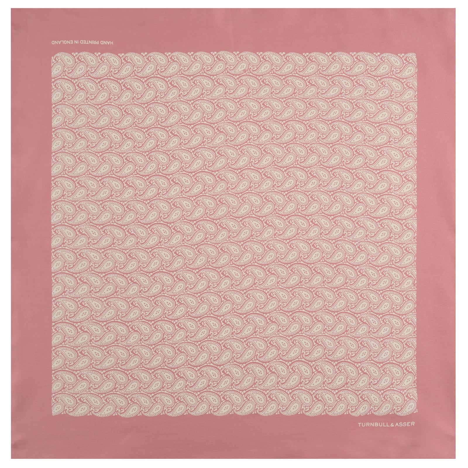 Pink Paisley Plait Silk Pocket Square