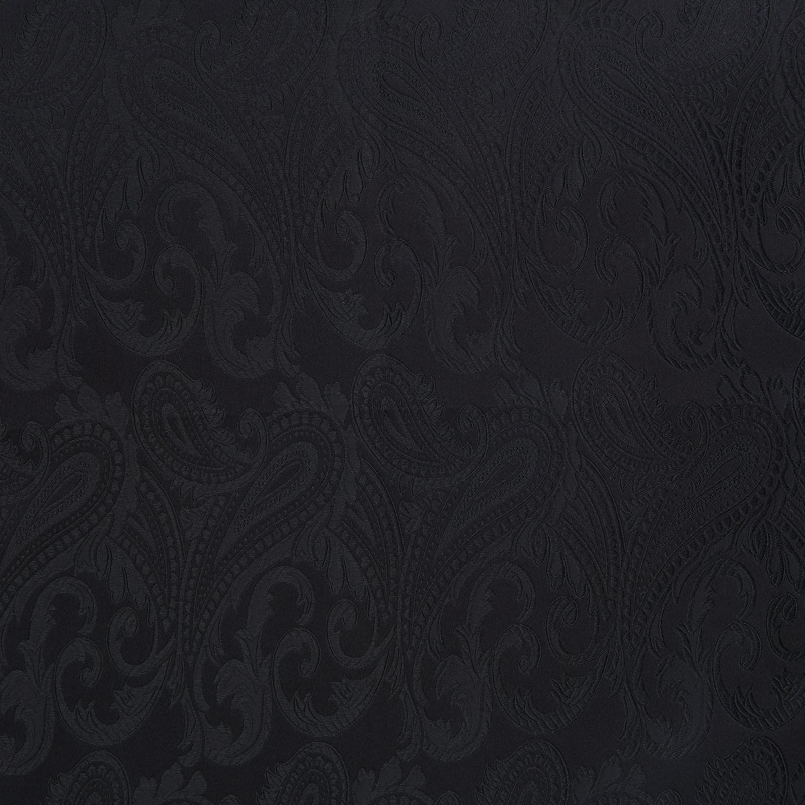 View 3 of product Black House Paisley Hand-Rolled Silk Pocket Square