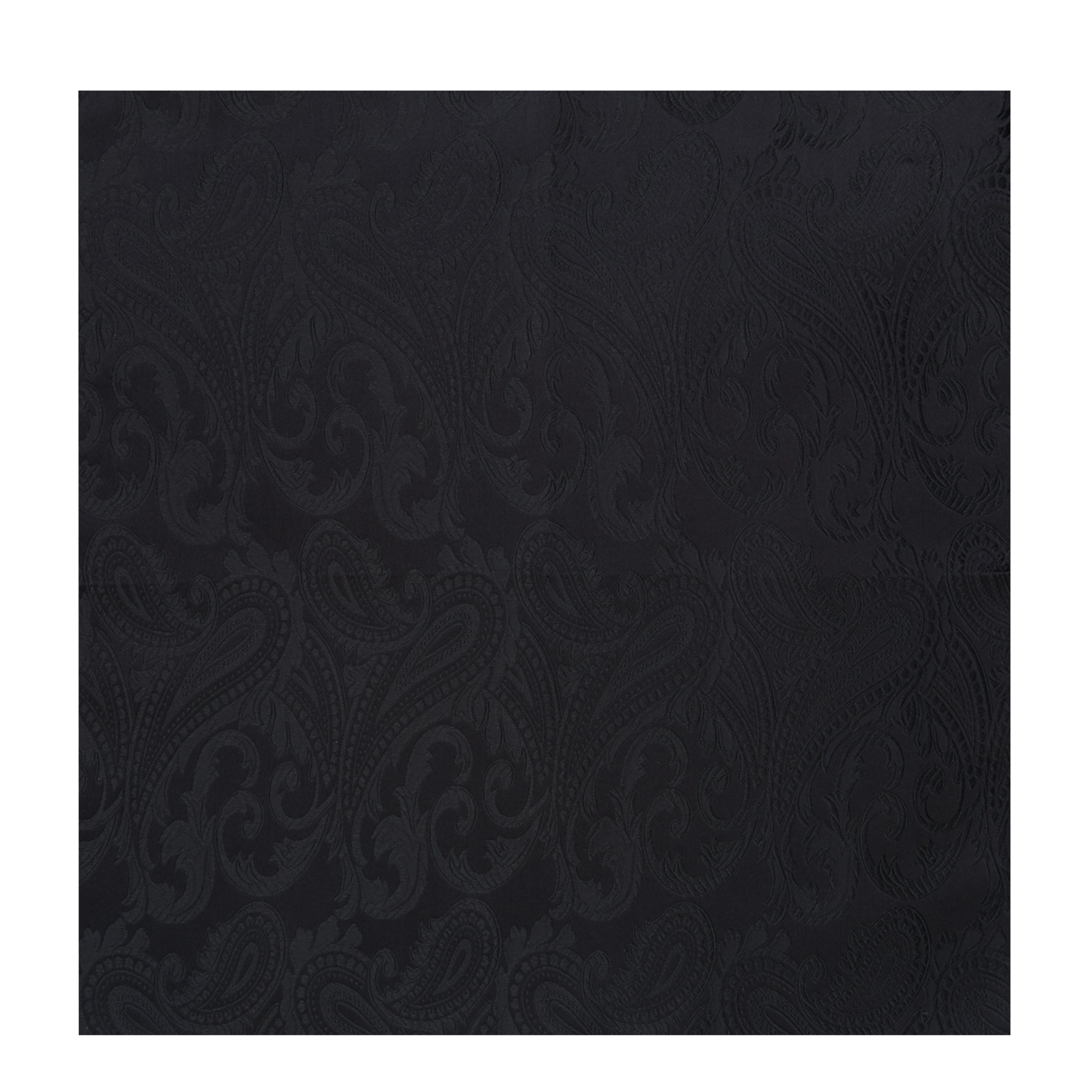 View 2 of product Black House Paisley Hand-Rolled Silk Pocket Square