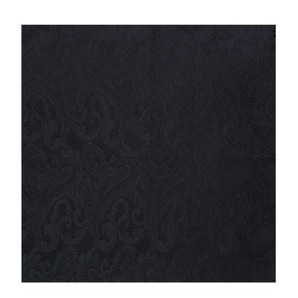 Black House Paisley Hand-Rolled Silk Pocket Square Image 1