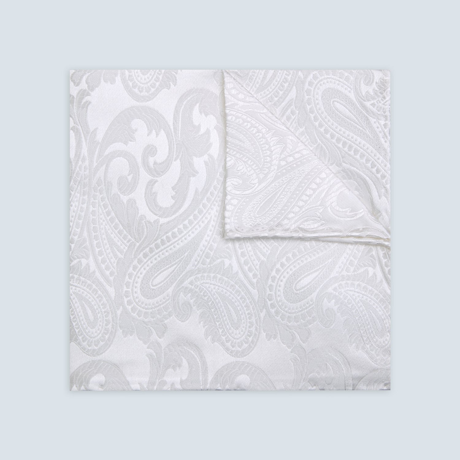 View 1 of product White House Paisley Hand-Rolled Silk Pocket Square