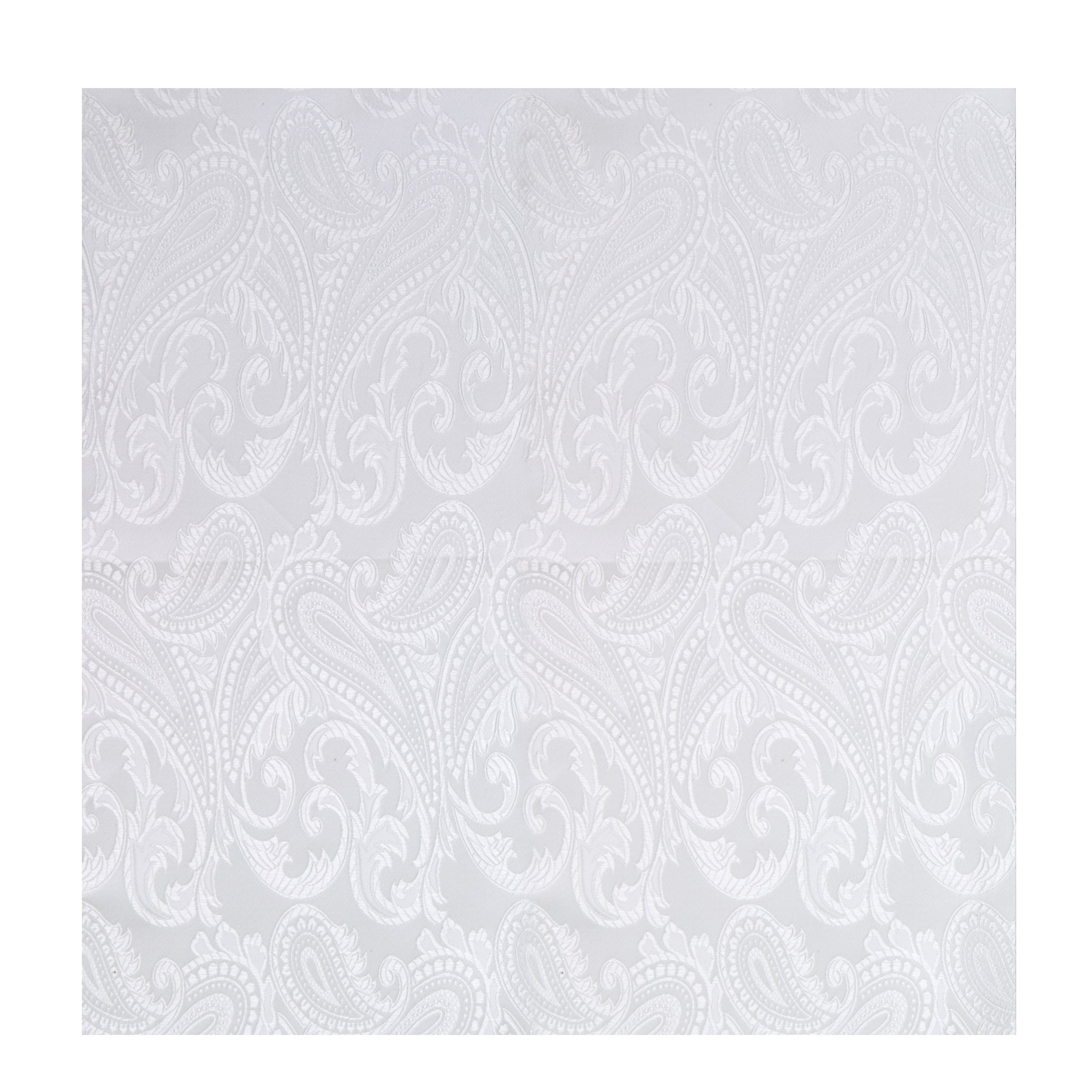 View 2 of product White House Paisley Hand-Rolled Silk Pocket Square