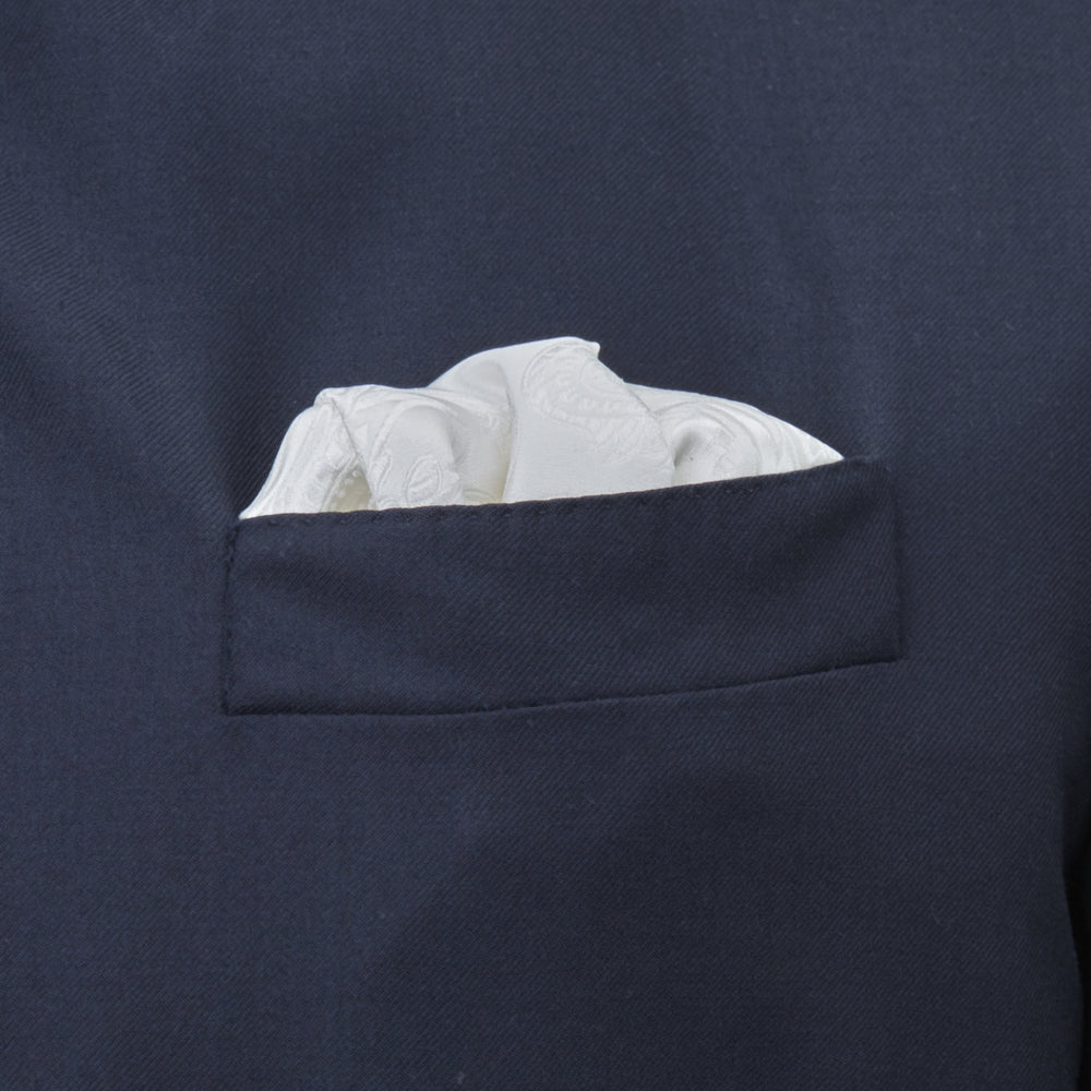 White House Paisley Hand-Rolled Silk Pocket Square