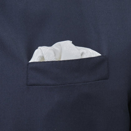 White House Paisley Hand-Rolled Silk Pocket Square Image 3