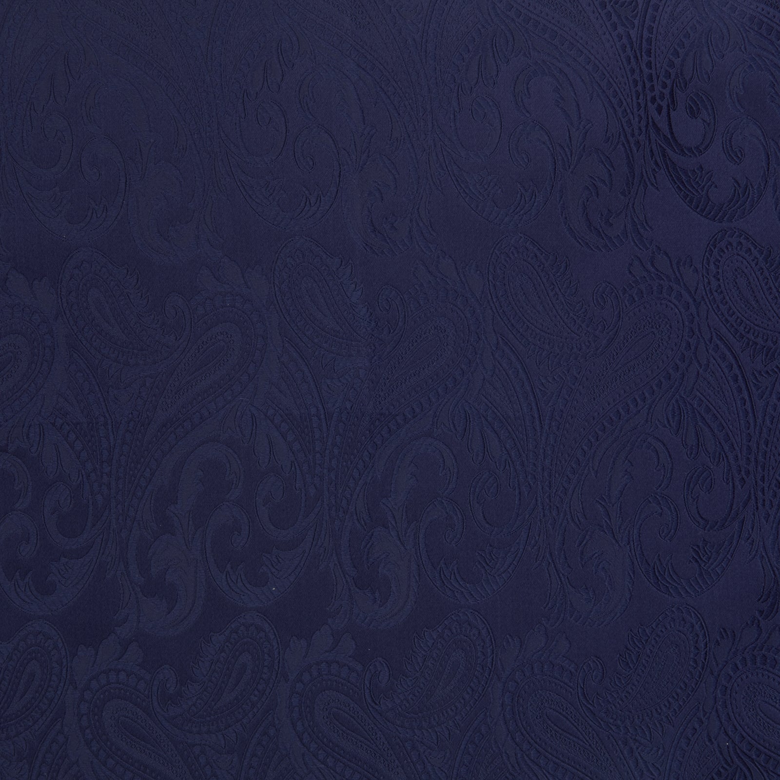 View 3 of product Navy House Paisley Hand-Rolled Silk Pocket Square