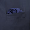 Navy House Paisley Hand-Rolled Silk Pocket Square