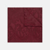 View 1 of product Burgundy House Paisley Hand-Rolled Silk Pocket Square
