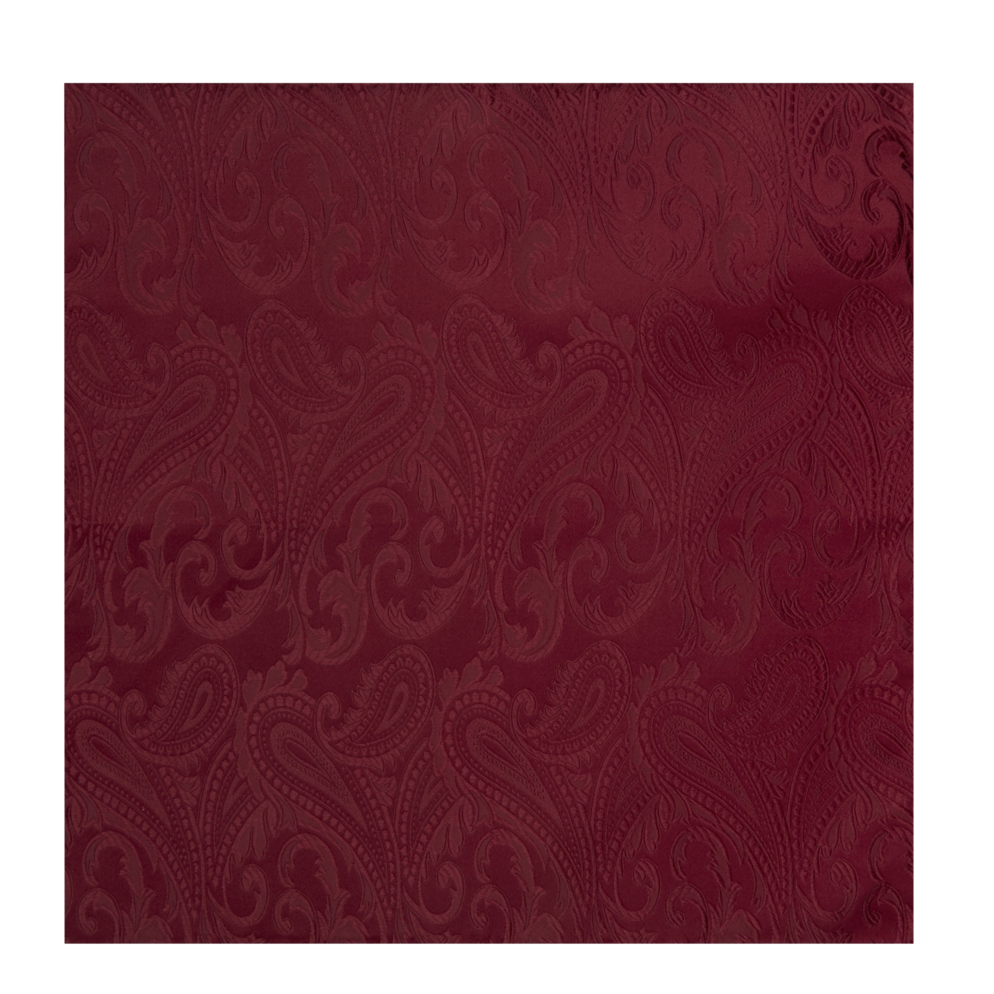 View 2 of product Burgundy House Paisley Hand-Rolled Silk Pocket Square