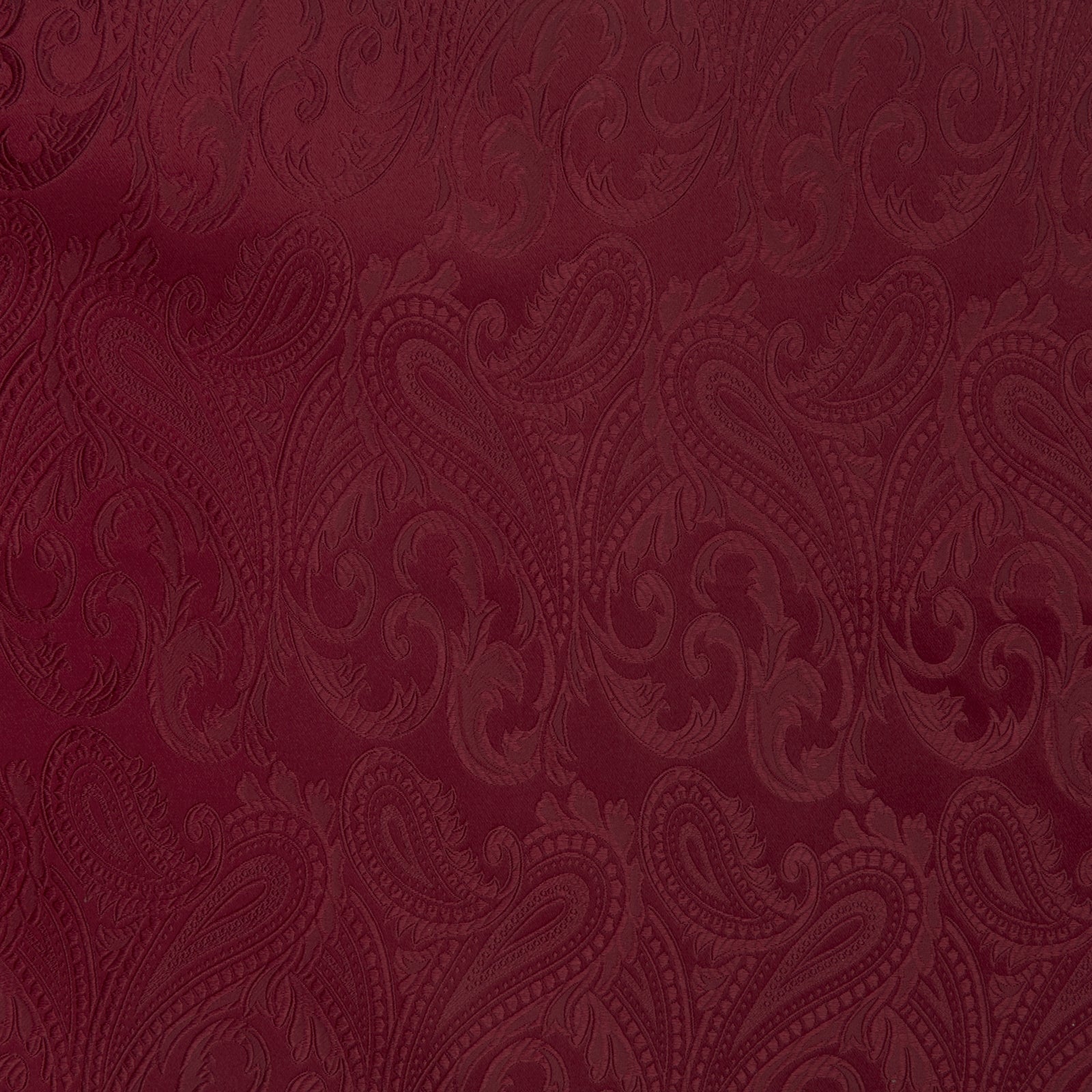 View 3 of product Burgundy House Paisley Hand-Rolled Silk Pocket Square