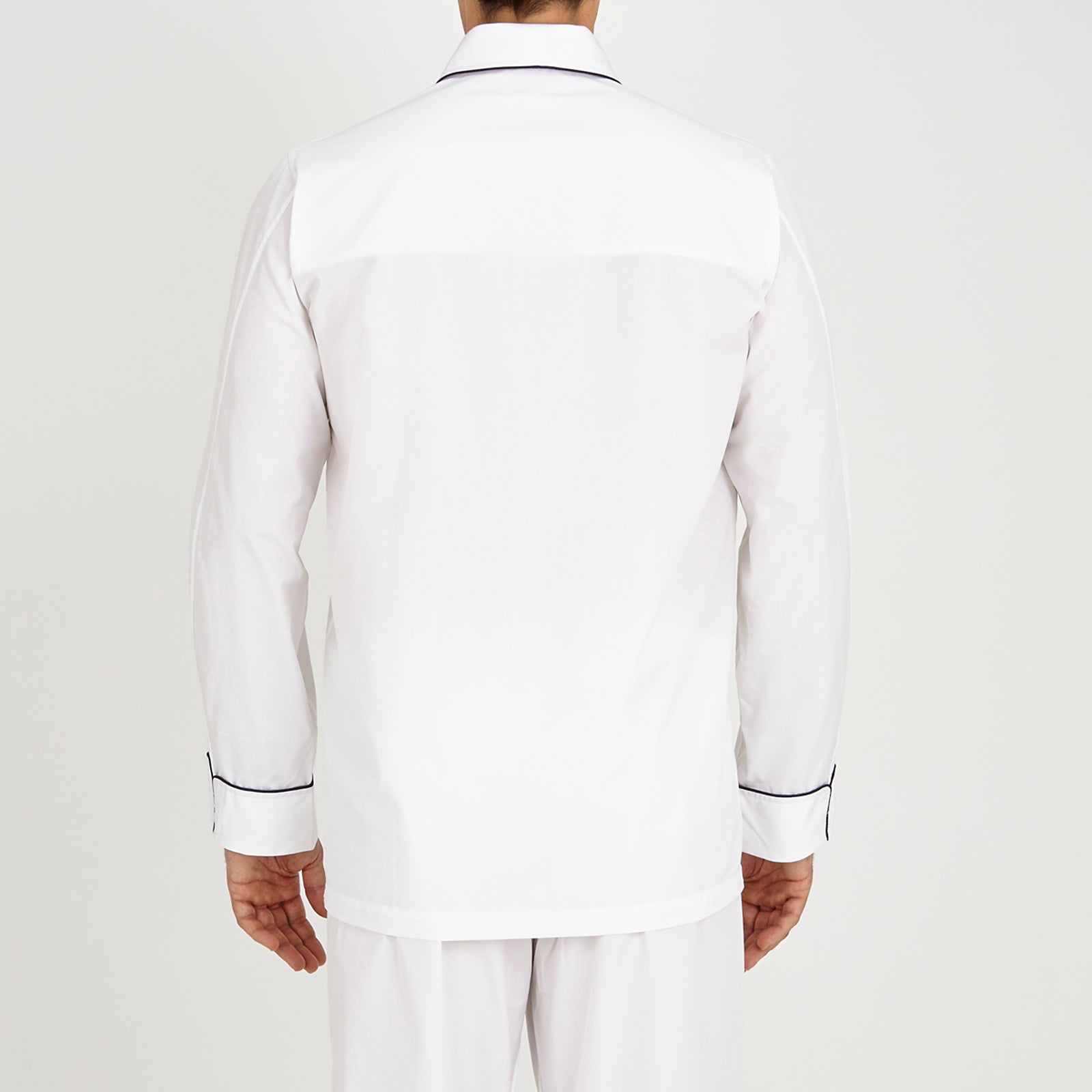 View 3 of product White Piped Cotton Pyjama Set