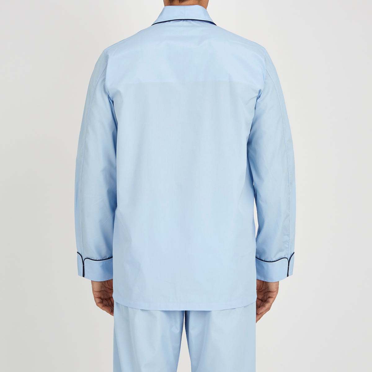 View 3 of product Light Blue Piped Cotton Pyjama Set