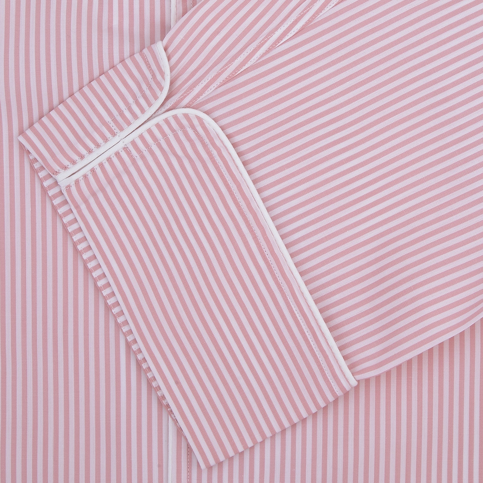 View 2 of product Pink Bengal Stripe Piped Cotton Pyjama Set