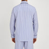 View 3 of product Blue Bengal Stripe Piped Cotton Pyjama Set