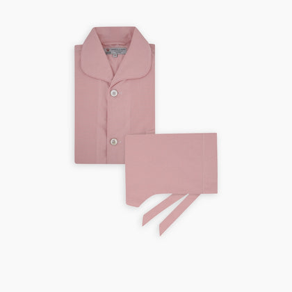 Pink Micro-Check Piped Cotton Pyjama Set Image 2