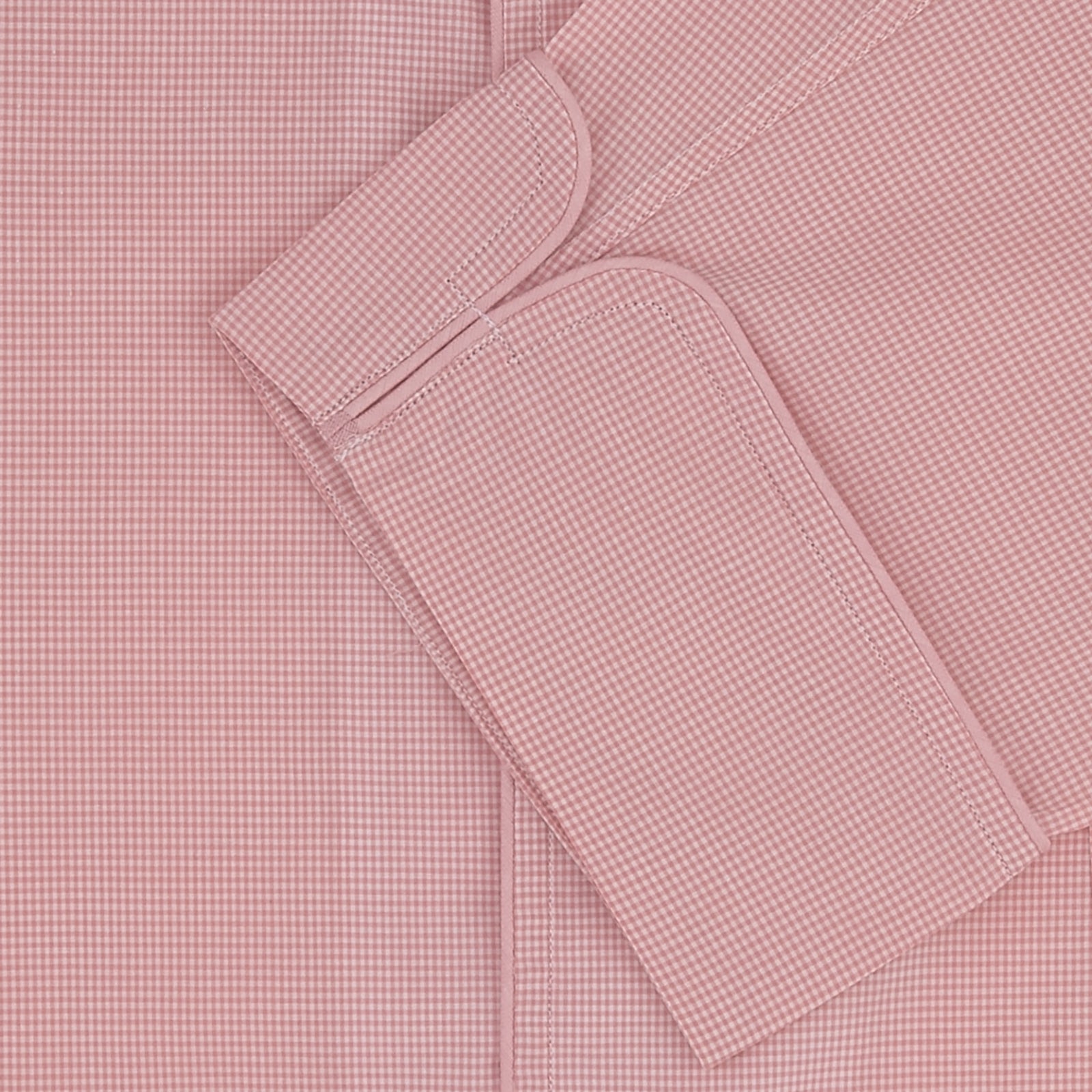 View 2 of product Pink Micro-Check Piped Cotton Pyjama Set