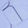 View 2 of product Blue Fine Stripe Piped Sea Island Quality Cotton Pyjama Set