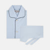 View 1 of product Light Blue Piped Sea Island Quality Cotton Pyjama Set